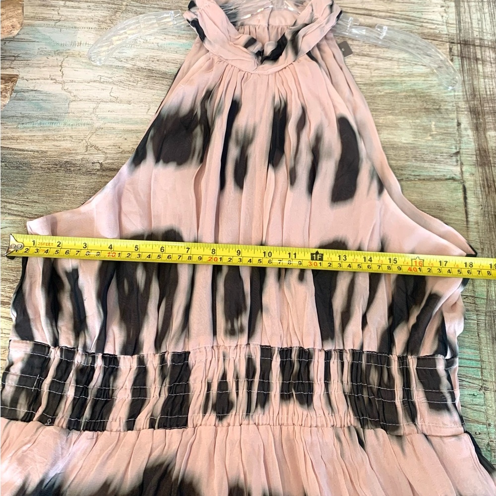Anthropologie Elegant Pink and Black Halter style Maxi Dress - Picture 9 of 9